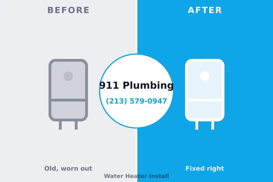 Before and after: plumbing repair Terre Hill, PA